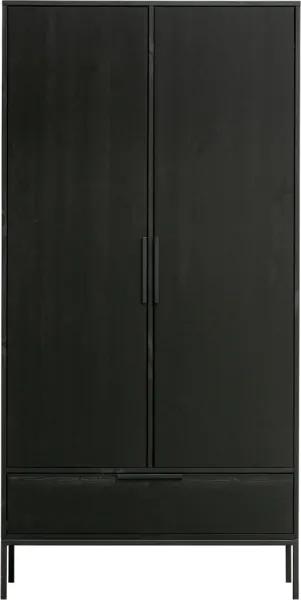 Adam, Highboard, To-dørs, sort, H200x53x100 cm, furutre