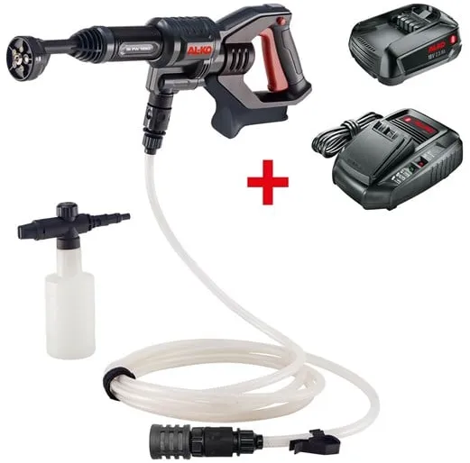 AL-KO Høytrykksspyler Batteri trykkspyler PW 1850 18 V inkl. batteri og lader