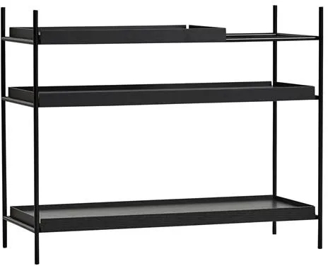 Woud Tray Hylle Lav Sort/Sort
